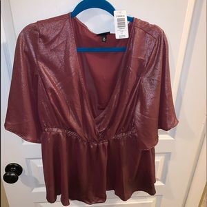 Metallic wine top